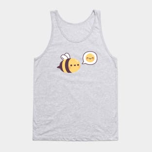 Cute Bee Be Happy Emoji Doodle Tank Top